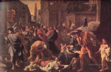 company of captain reinier reael known as themeagre company Painting - The Plague of Ashdod classical painter Nicolas Poussin